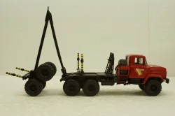 Краз-64372 лесовоз красный, Н731, Наш Автопром 1:43