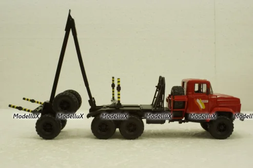 Краз-64372 лесовоз красный, Н731, Наш Автопром 1:43