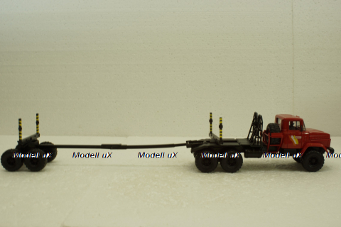 Краз-64372 лесовоз красный, Н731, Наш Автопром 1:43