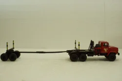 Краз-64372 лесовоз красный, Н731, Наш Автопром 1:43