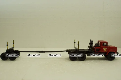 Краз-64372 лесовоз красный, Н731, Наш Автопром 1:43