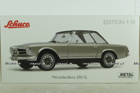 Mercedes 280 SL Pagode with removable Hardtop silver/black, 450037300, Schuco 1:18