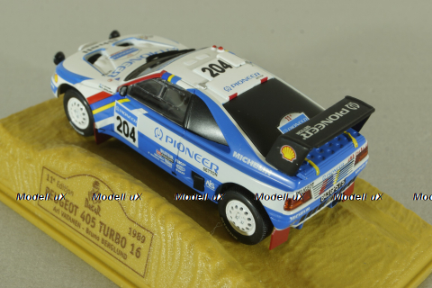 Peugeot 405 Turbo 16 #204  Rally Paris-Dakar 1989 A.VATANEN - B. BERGLUND, Norev 1:43