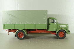 Mercedes L3500 truck with canvas top, green/red/grey, 450050100, Schuco 1:18