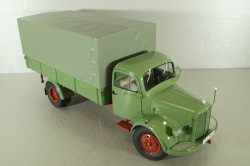 Mercedes L3500 truck with canvas top, green/red/grey, 450050100, Schuco 1:18