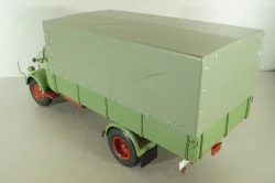 Mercedes L3500 truck with canvas top, green/red/grey, 450050100, Schuco 1:18