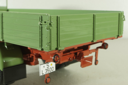 Mercedes L3500 truck with canvas top, green/red/grey, 450050100, Schuco 1:18