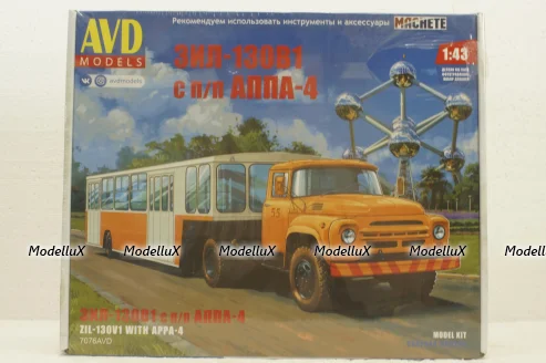 Сборная модель ЗИЛ-130В1 с п/п АППА-4, 7076AVD, AVD Models 1:43