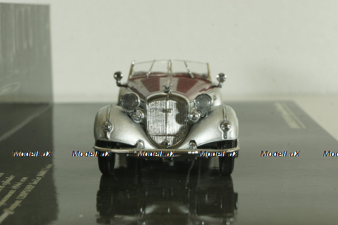 Horch 855 Special Roadster 1936, silver/red, 436014300, Minichamps 1:43