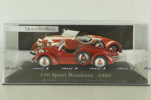 Mercedes 150 Sport Roadster 1935, red, MBOMS017, Mercedes-Benz Offizielle Modell-Sammlung #17, Altaya 1:43