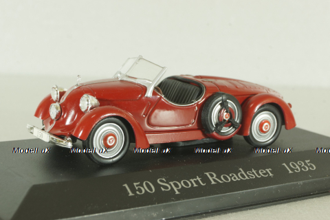 Mercedes 150 Sport Roadster 1935, red, MBOMS017, Mercedes-Benz Offizielle Modell-Sammlung #17, Altaya 1:43