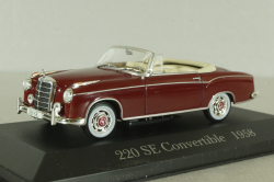 Mercedes 220 SE Convertible (W128) 1958, red, MBOMS011, Mercedes-Benz-Offizielle Modell-Sammlung #11, Altaya 1:43