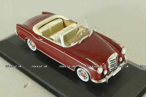 Mercedes 220 SE Convertible (W128) 1958, red, MBOMS011, Mercedes-Benz-Offizielle Modell-Sammlung #11, Altaya 1:43