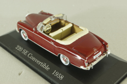 Mercedes 220 SE Convertible (W128) 1958, red, MBOMS011, Mercedes-Benz-Offizielle Modell-Sammlung #11, Altaya 1:43