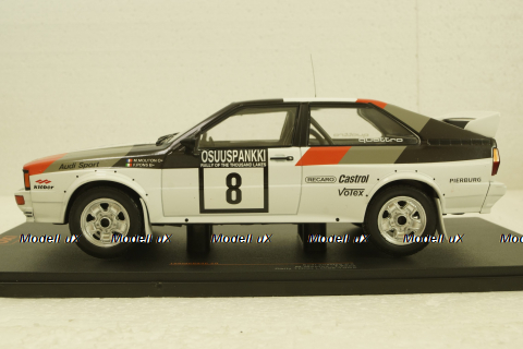 Audi quattro, No.8, Rallye WM, 1000 Lakes Rally, M.Mouton/F.Pons, 1982, RMC094C, IXO 1:18