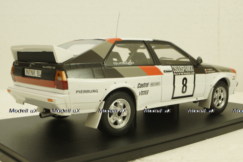 Audi quattro, No.8, Rallye WM, 1000 Lakes Rally, M.Mouton/F.Pons, 1982, RMC094C, IXO 1:18