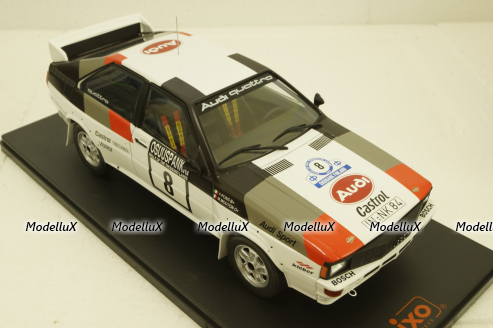 Audi quattro, No.8, Rallye WM, 1000 Lakes Rally, M.Mouton/F.Pons, 1982, RMC094C, IXO 1:18