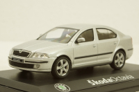 Skoda Octavia II 2004, silver diamand metallic, 143AB001A, Abrex 1:43