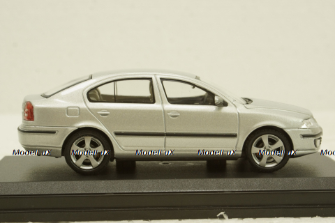 Skoda Octavia II 2004, silver diamand metallic, 143AB001A, Abrex 1:43