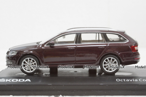 Skoda Octavia III Combi 2013, rosso brunello metalic, 143AB027JB, Abrex 1:43