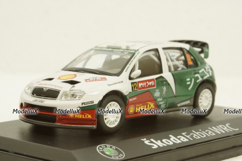 Skoda Fabia WRC Evo II , Rallye Japan 2005,  #12 Mikko Hirvonen, 143XAB601TF, Abrex 1:43