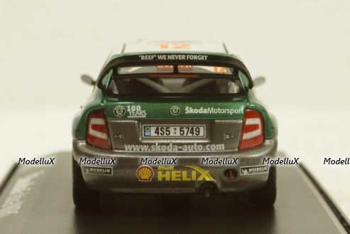 Skoda Fabia WRC Evo II , Rallye Japan 2005,  #12 Mikko Hirvonen, 143XAB601TF, Abrex 1:43