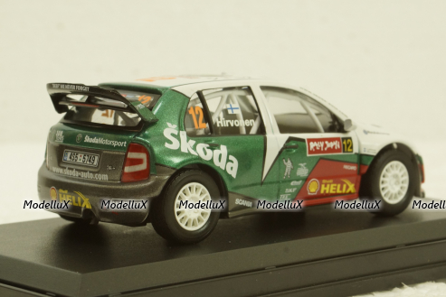 Skoda Fabia WRC Evo II , Rallye Japan 2005,  #12 Mikko Hirvonen, 143XAB601TF, Abrex 1:43