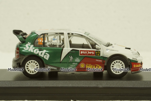 Skoda Fabia WRC Evo II , Rallye Japan 2005,  #12 Mikko Hirvonen, 143XAB601TF, Abrex 1:43