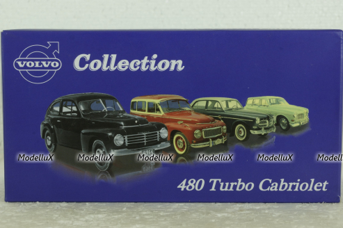 Volvo 480 Turbo Cabriolet 1990 blue, AVC023, Atlas Volvo Collection, 1:43