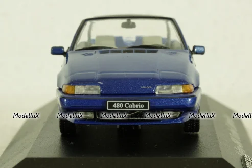 Volvo 480 Turbo Cabriolet 1990 blue, AVC023, Atlas Volvo Collection, 1:43
