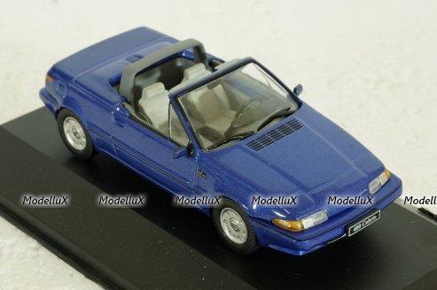 Volvo 480 Turbo Cabriolet 1990 blue, AVC023, Atlas Volvo Collection, 1:43