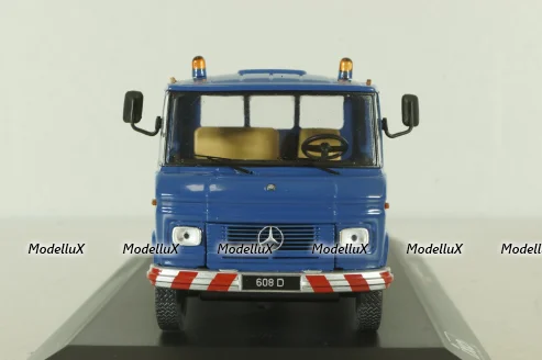 Mercedes L 608 D car trancporter 1980, blue, CLC571, IXO 1:43