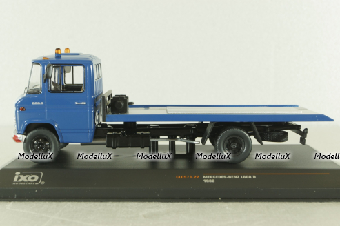 Mercedes L 608 D car trancporter 1980, blue, CLC571, IXO 1:43