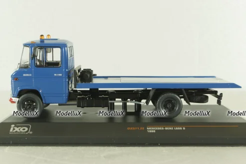 Mercedes L 608 D car trancporter 1980, blue, CLC571, IXO 1:43