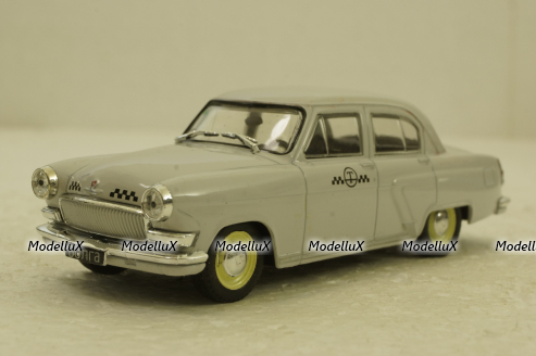 Газ-21Т Волга, такси, серая,Автолегенды СССР 1:43