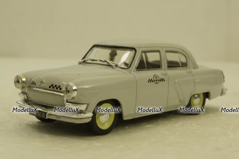Газ-21Т Волга, такси, серая,Автолегенды СССР 1:43