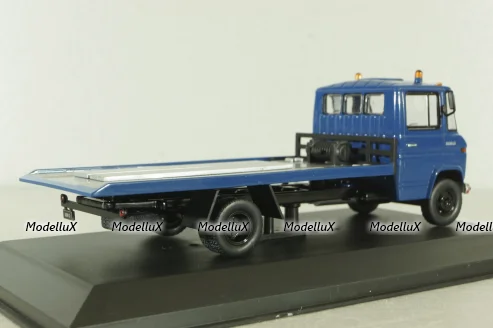 Mercedes L 608 D car trancporter 1980, blue, CLC571, IXO 1:43