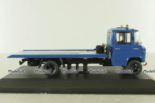 Mercedes L 608 D car trancporter 1980, blue, CLC571, IXO 1:43