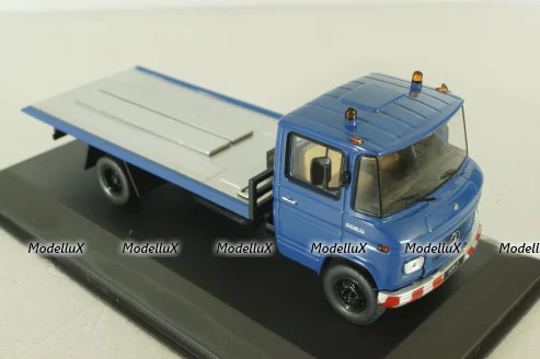 Mercedes L 608 D car trancporter 1980, blue, CLC571, IXO 1:43