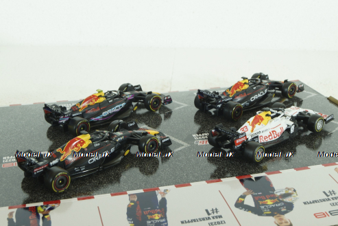 Red Bull RB16B #33, RB18 #1, RB19 #1, RB19 #11,  M. Verstappen – S. Perez, F1 SET BU38092-PACK, Формула 1, Bburago 1:43