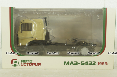 Маз-5432 тягач 1989г, желтый, 100428, АвтоИстория 1:43