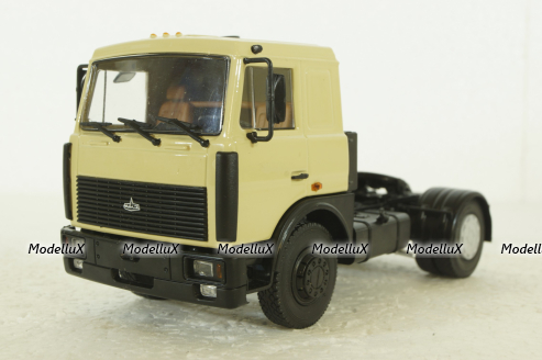 Маз-5432 тягач 1989г, желтый, 100428, АвтоИстория 1:43