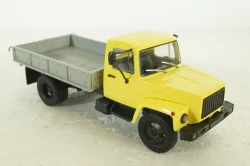 Газ-33073, бортовой, желт/серый, 1989г., АвтоИстория 1:43