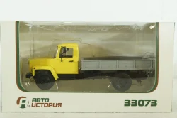 Газ-33073, бортовой, желт/серый, 1989г., АвтоИстория 1:43