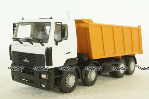 Маз-6515 самосвал бел/оранж, 101371, АвтоИстория 1:43
