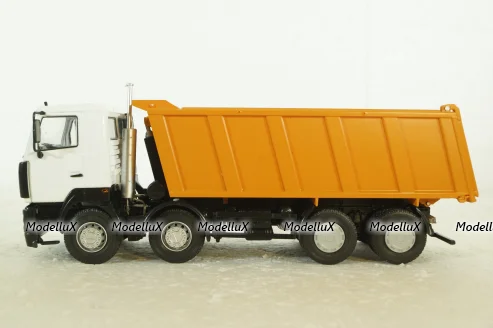 Маз-6515 самосвал бел/оранж, 101371, АвтоИстория 1:43