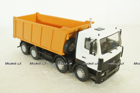 Маз-6515 самосвал бел/оранж, 101371, АвтоИстория 1:43