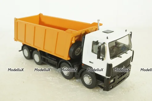 Маз-6515 самосвал бел/оранж, 101371, АвтоИстория 1:43