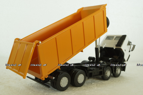 Маз-6515 самосвал бел/оранж, 101371, АвтоИстория 1:43