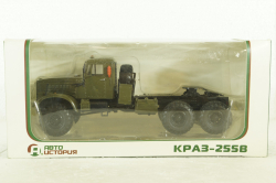 Краз-255В седельный тягач, хаки, 100886, АвтоИстория 1:43